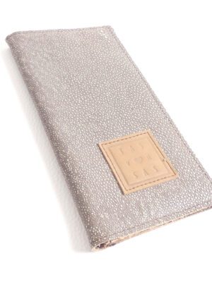 pasjes portemonnee big - mooi grijs print leer - tas van sas