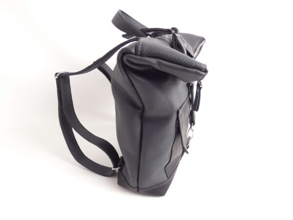 rugtasje jose - zwart leer - met verstelbare schouderbanden - tas van sas